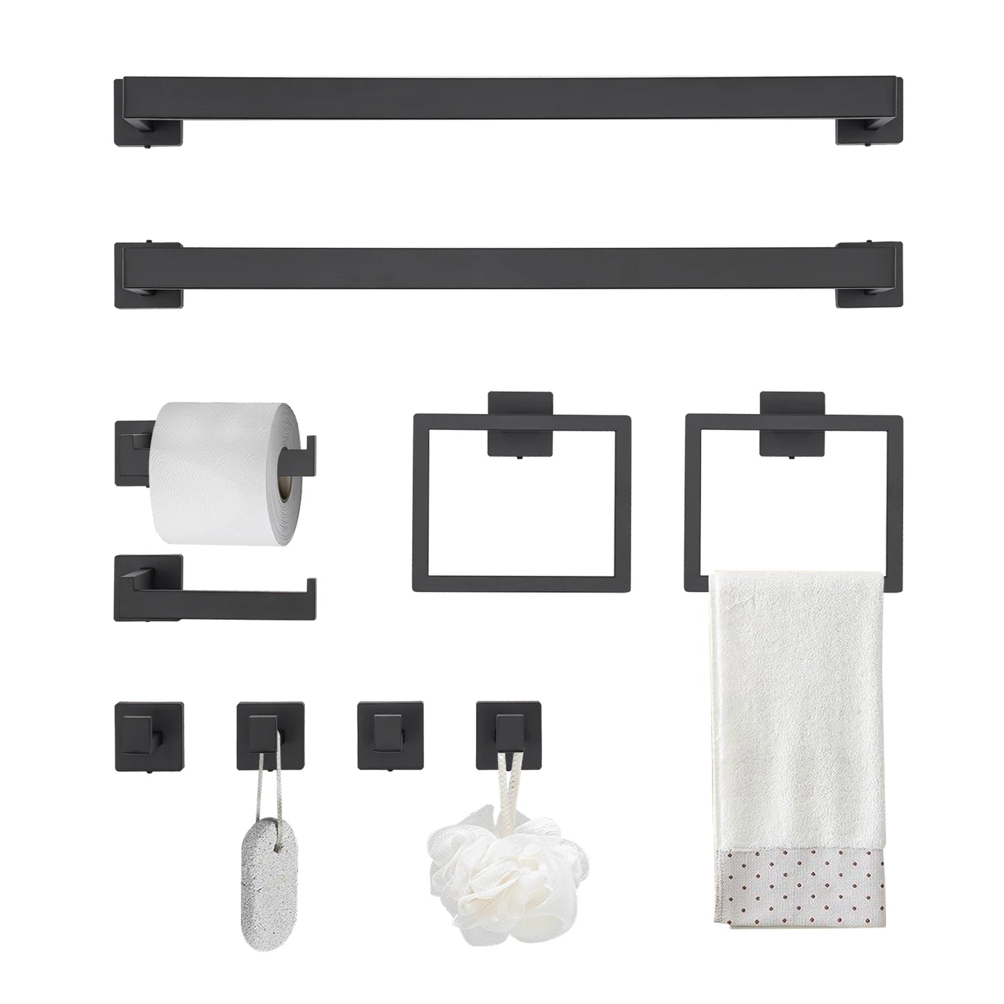 Bathroom Accessories Set Metal Bath Hardware for Home and Hotel