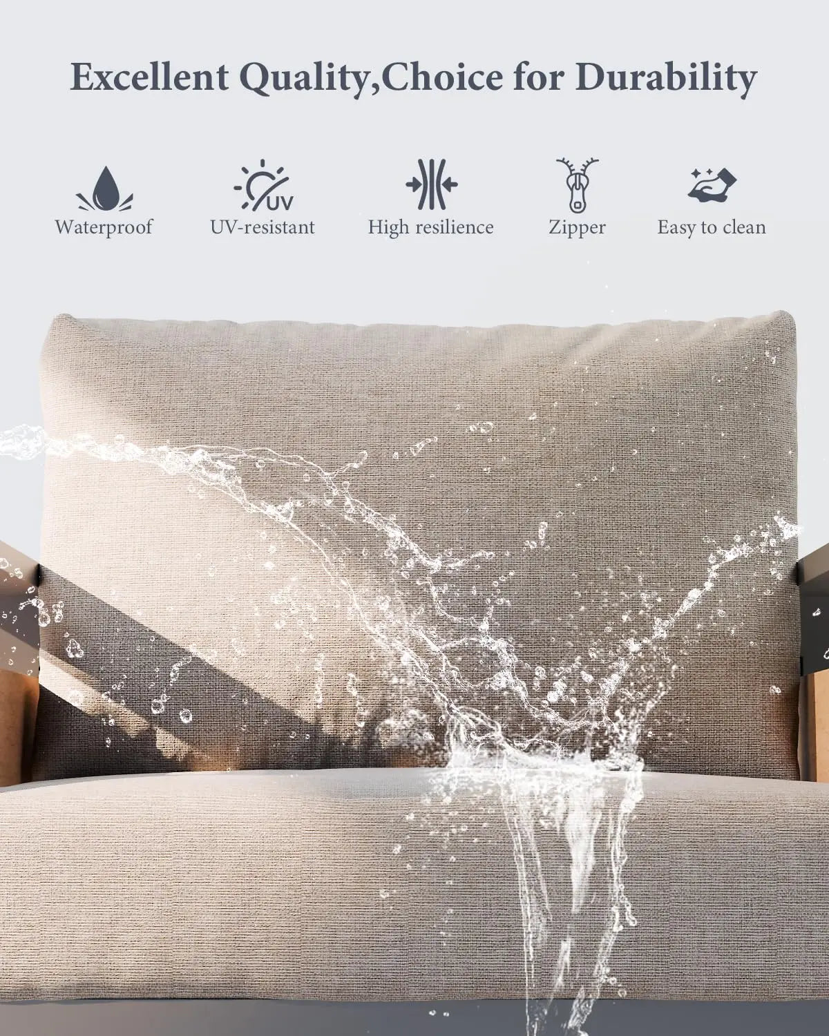 All Weather Aluminum Outdoor Patio Furniture Set Bundle