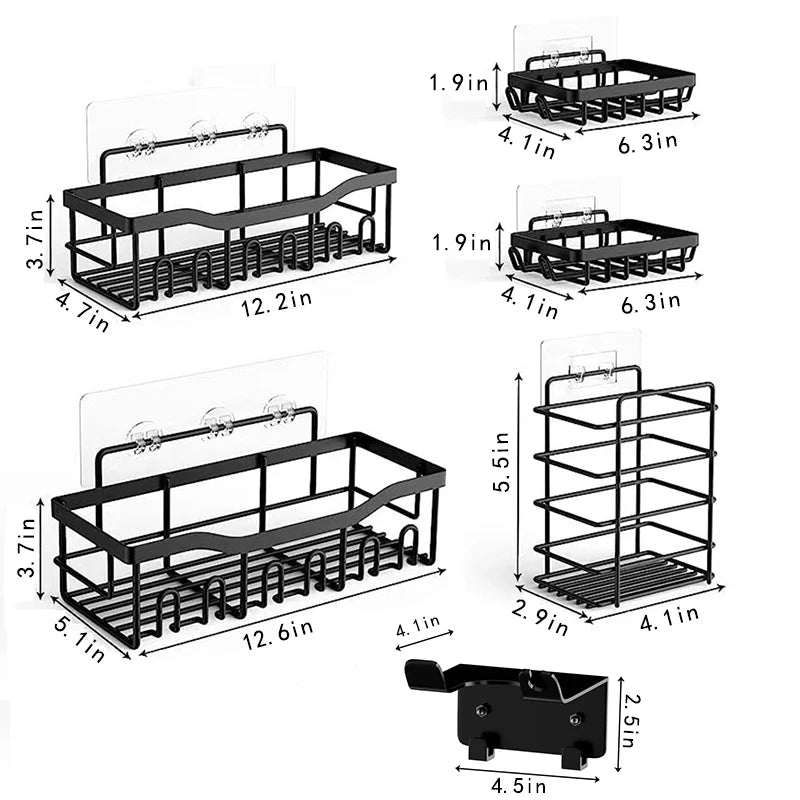 Wall Mounted Stainless Steel Bathroom Shelves One Tier