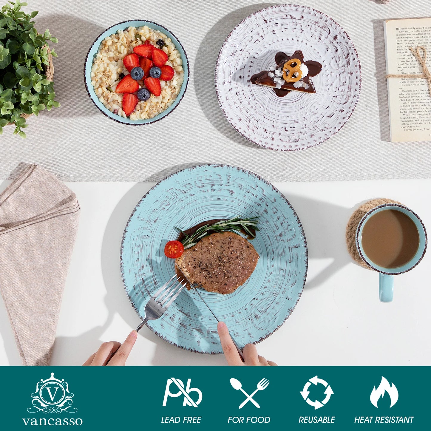 Vancasso Vine Ceramic Dinnerware Set