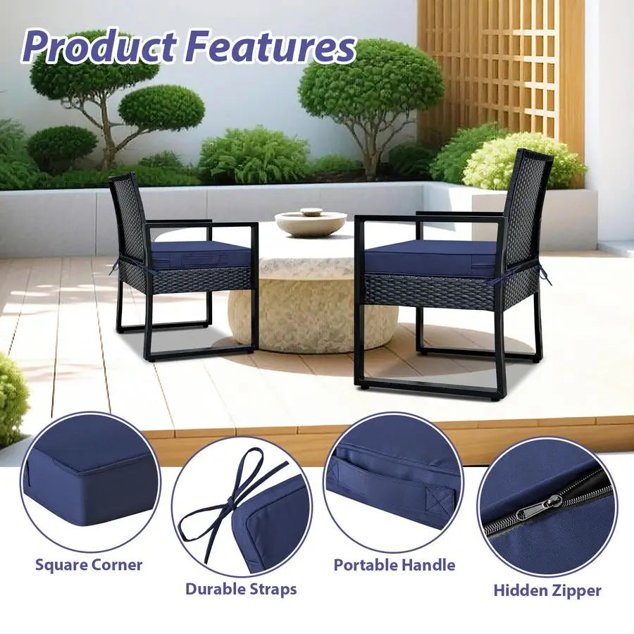 Waterproof Outdoor Seat Cushions Set of 4 for Patio Furniture