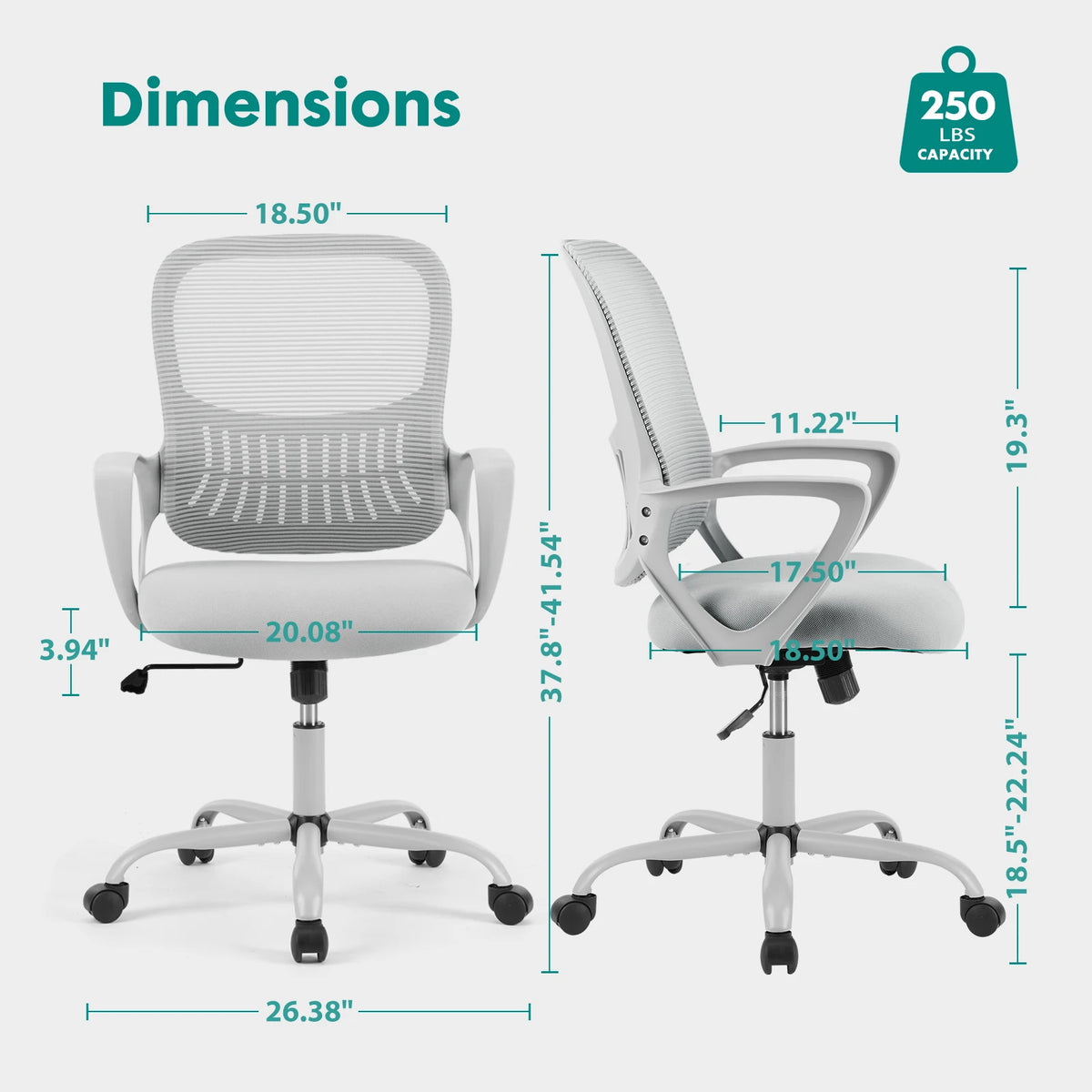 Mcq Ergonomic Adjustable Height Office Chair