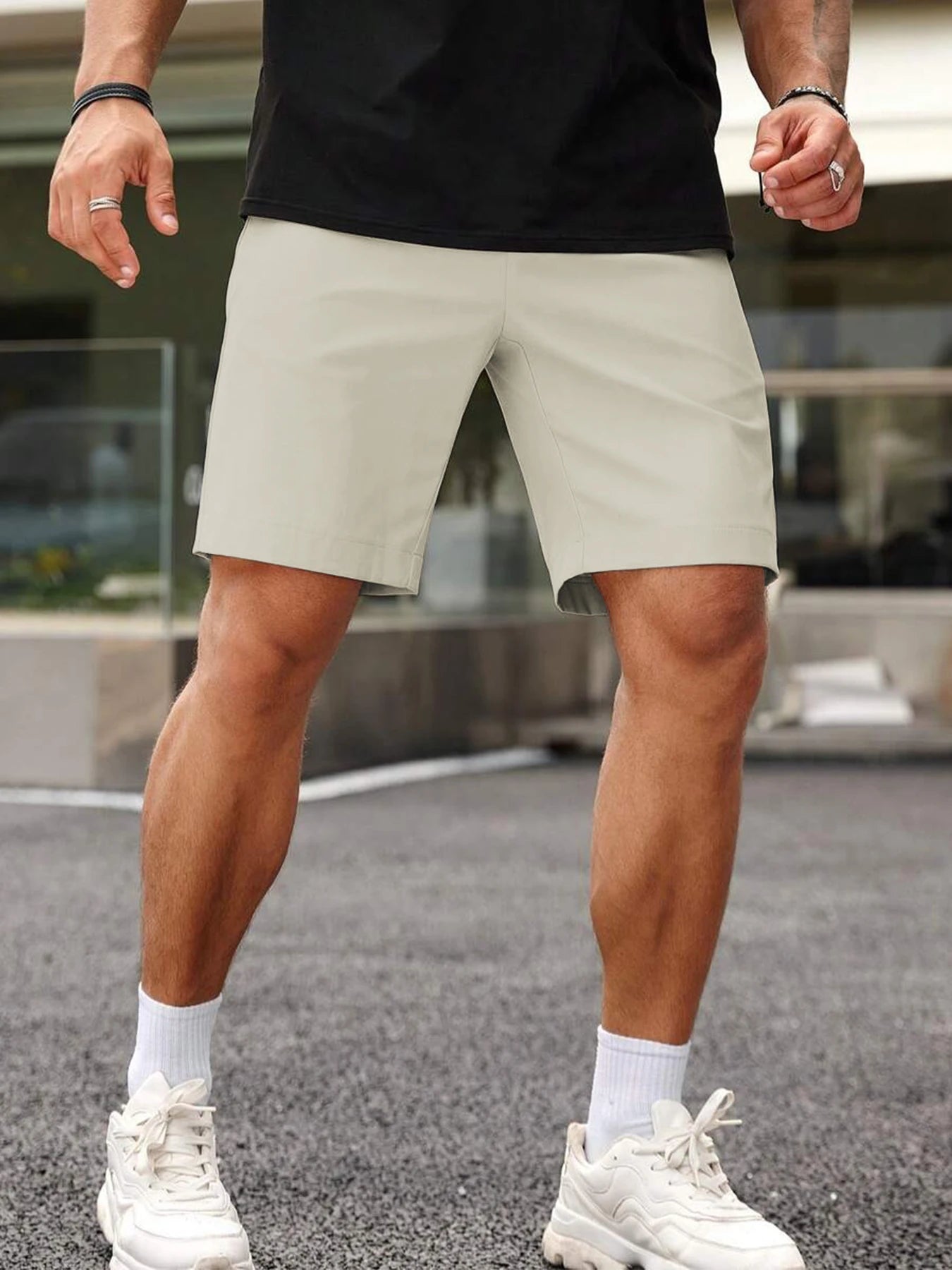 Men Stretch Golf Shorts Polyester For Hiking And Summer Wear