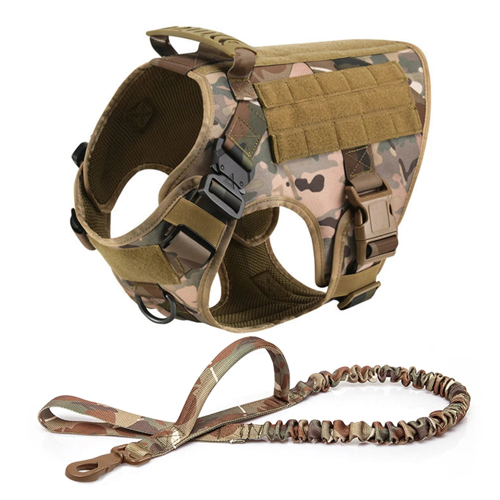 Tactical Dog Harness and Leash Set