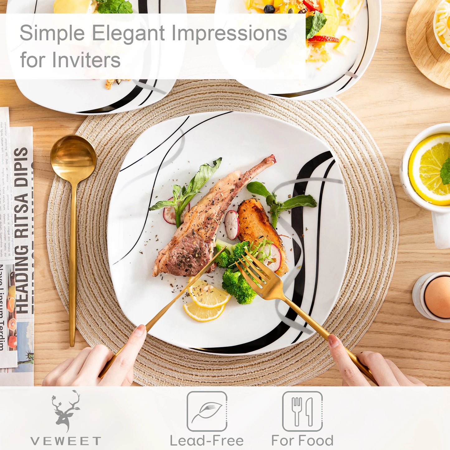 Fiona Porcelain Dinnerware Set Collection