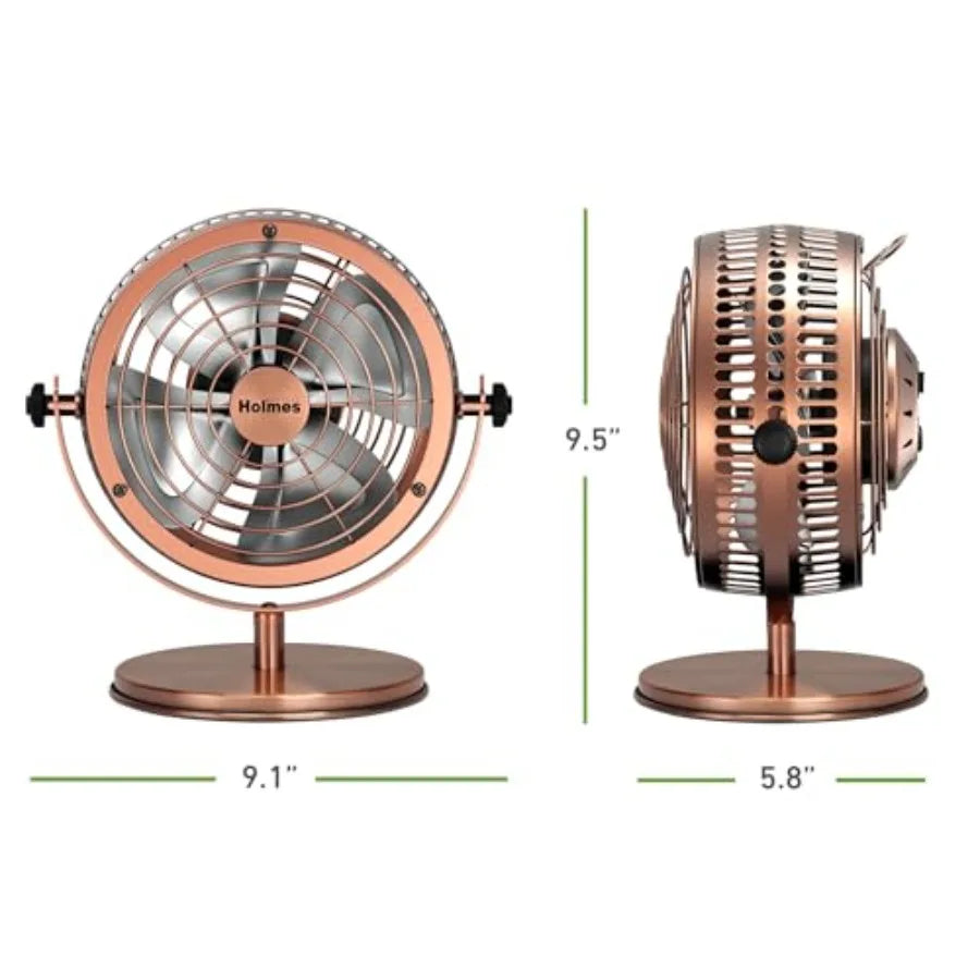 Table Fan With Two Speeds And 145 Degree Adjustable Tilt
