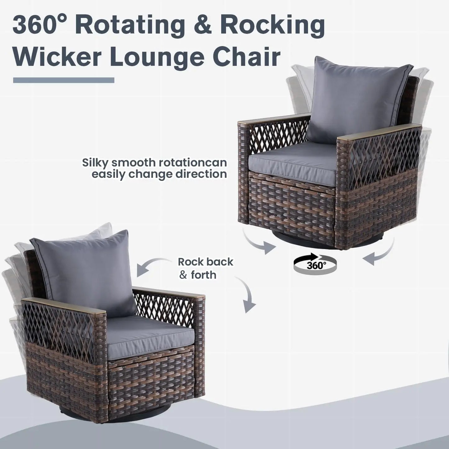 All Weather Wicker Patio Bistro Set With Table Outdoor Furniture