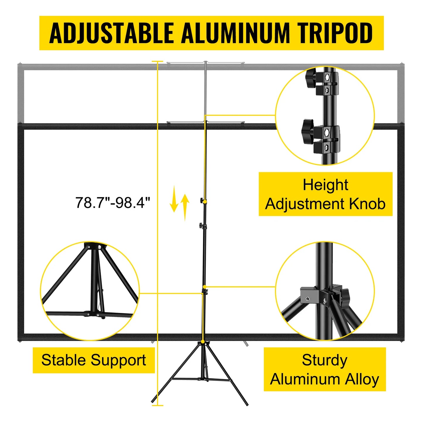SucceBuy 4K Portable Projection Screen for Indoor and Outdoor Cinema
