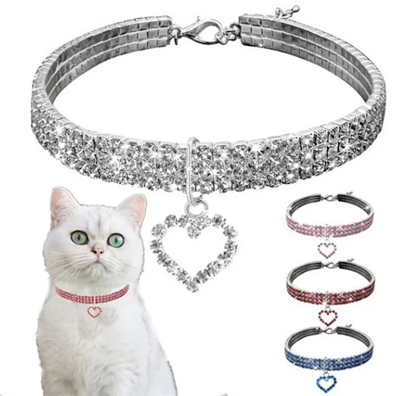 Bling Rhinestone Pet Collar and Leash