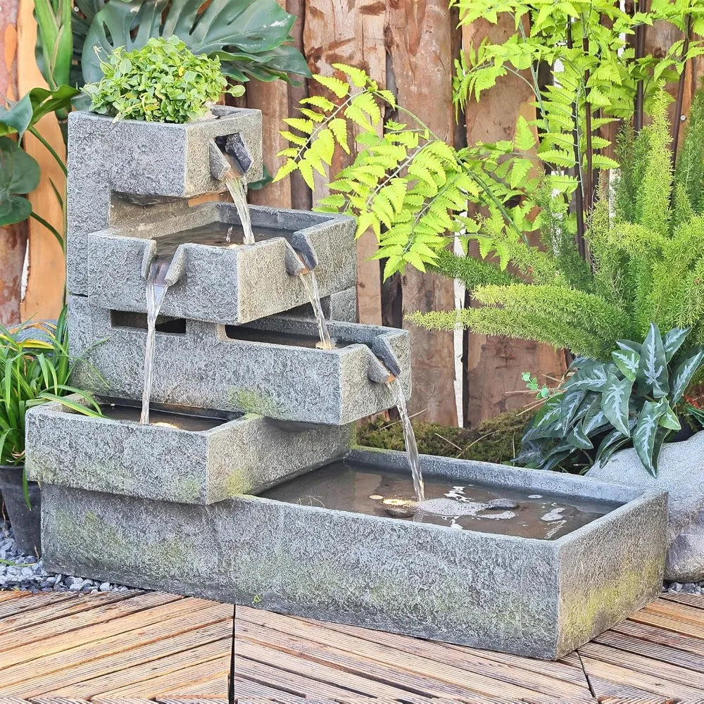 Outdoor Cascade Water Fountain