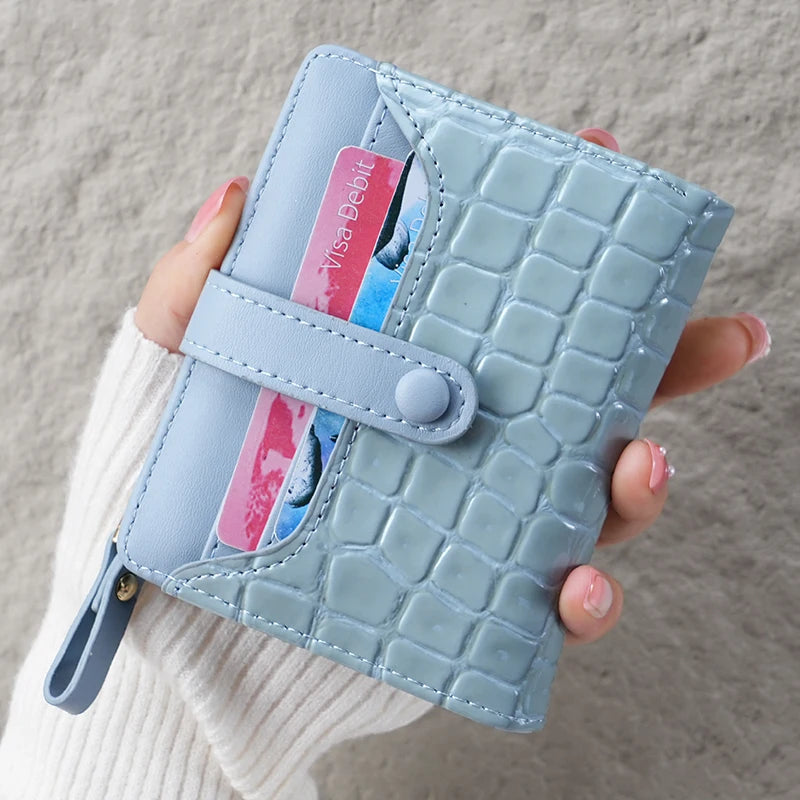 NONECN Mini Crocodile Print Clutch Wallet And Coin Purse