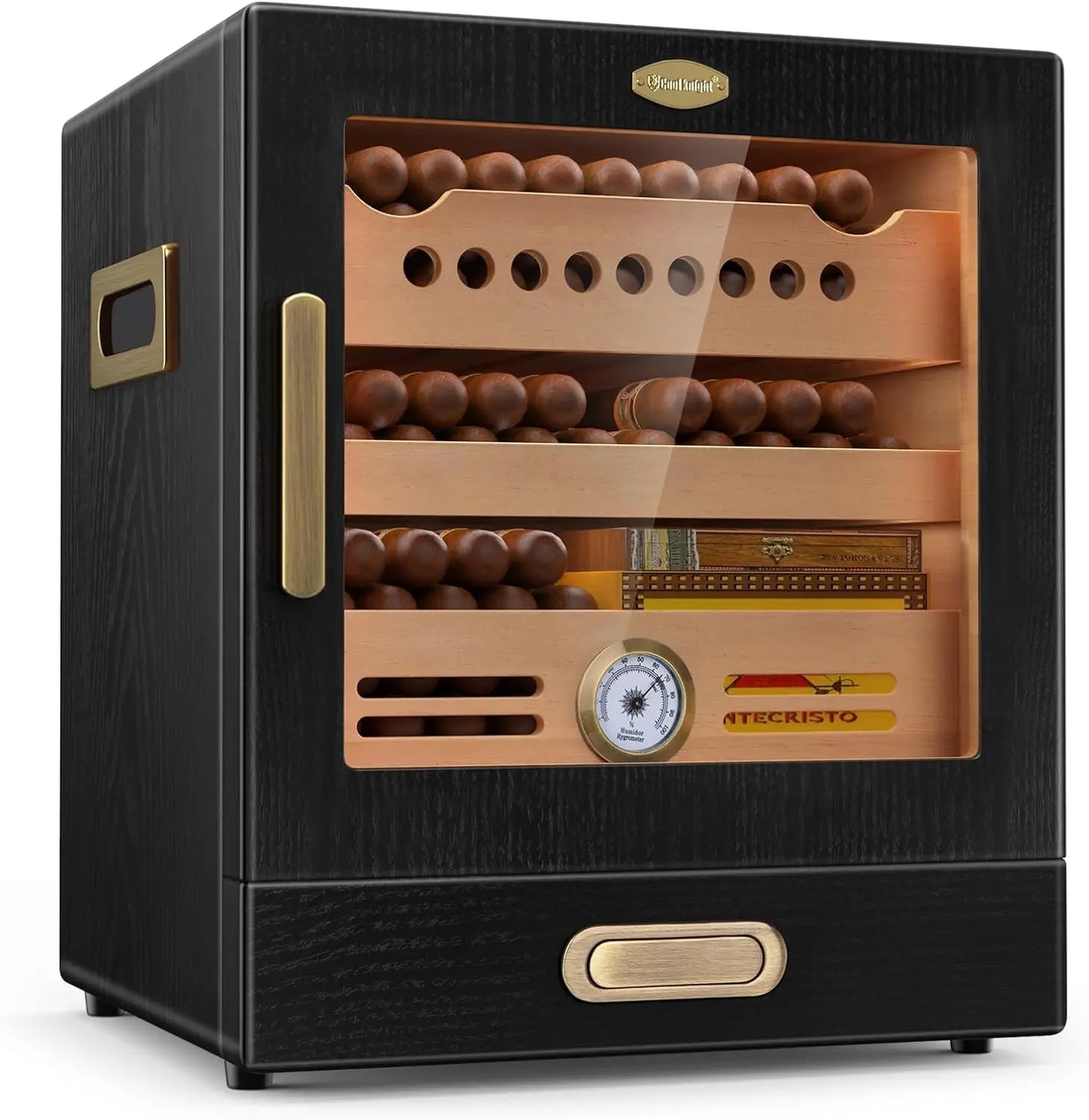 Tesonway Cigar Humidor Cabinet With Spanish Cedar Hygrometer And Humidifiers