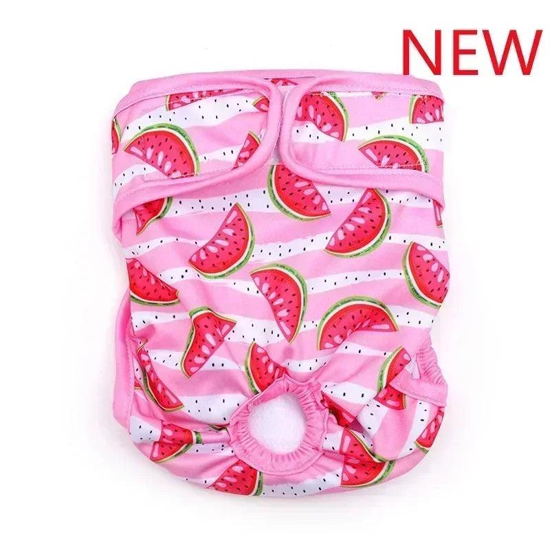 NONECN Washable Dog Diapers Physiological Panties Cartoon Print