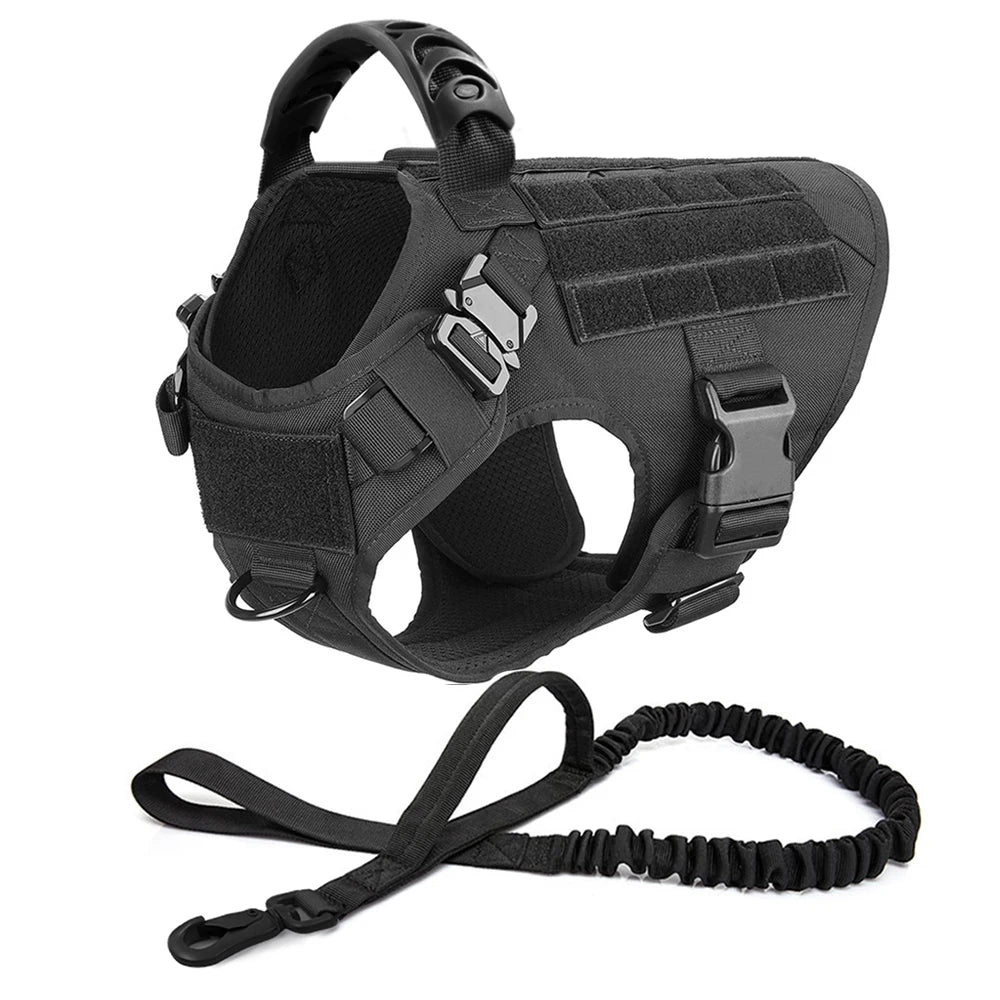 Tactical Dog Harness and Leash Set