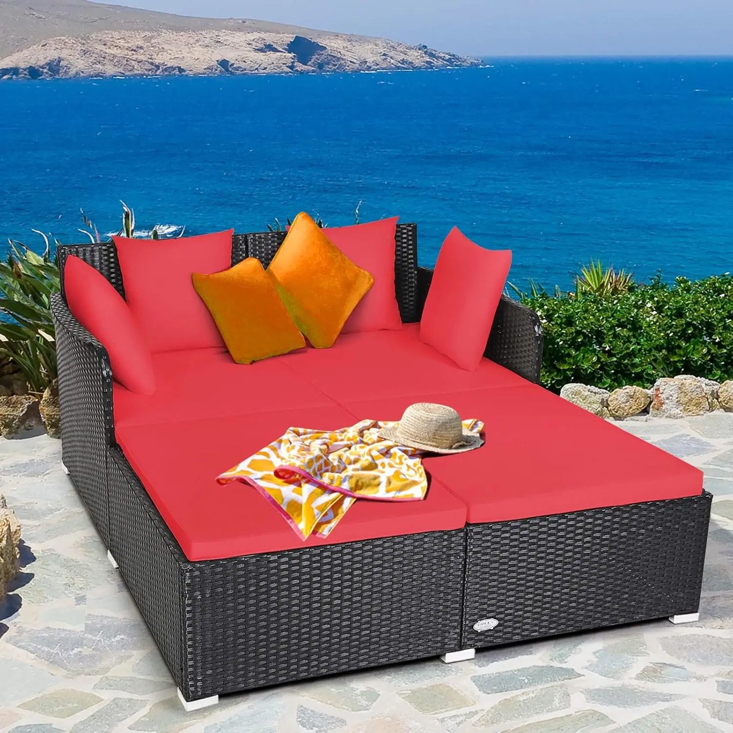 Outdoor Rattan Daybed For Garden And Patio Furniture