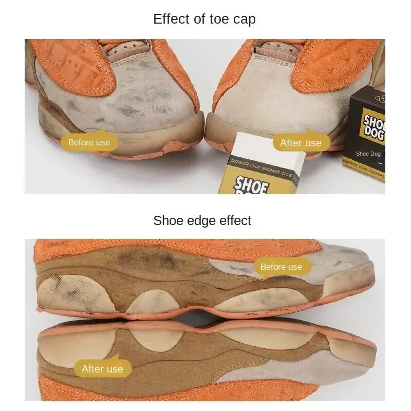 Shoe Eraser Set Portable Rubber Block Brush For Suede Leather Cleaning