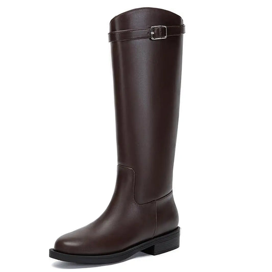 Womens Knee High Riding Boots PU Upper Equestrian Boot