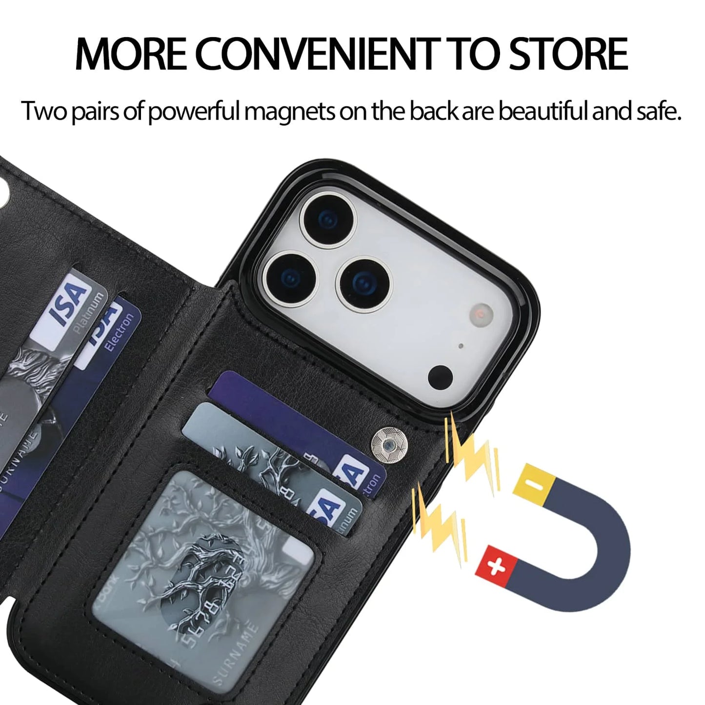 iPhone Pro Max Air Wallet Case With Card Holder Magnetic