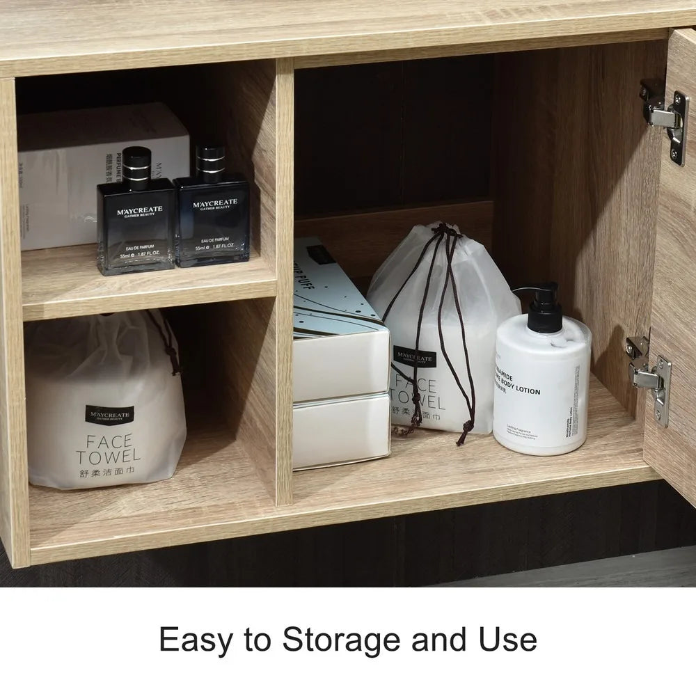 Floating Bathroom Vanity With Mirror Vessel Sink Combo