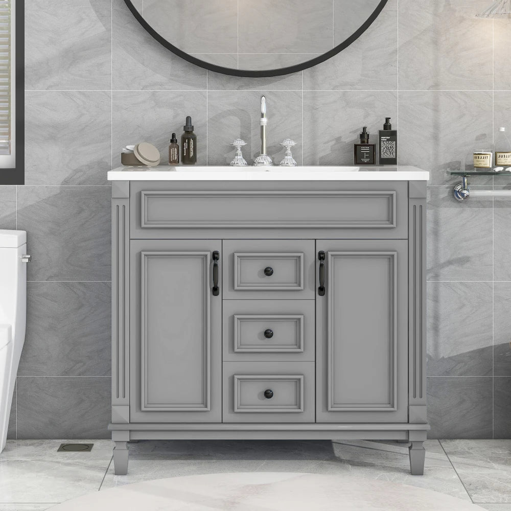 Beautiful  Bathroom Vanity With Sink Solid Wood MDF