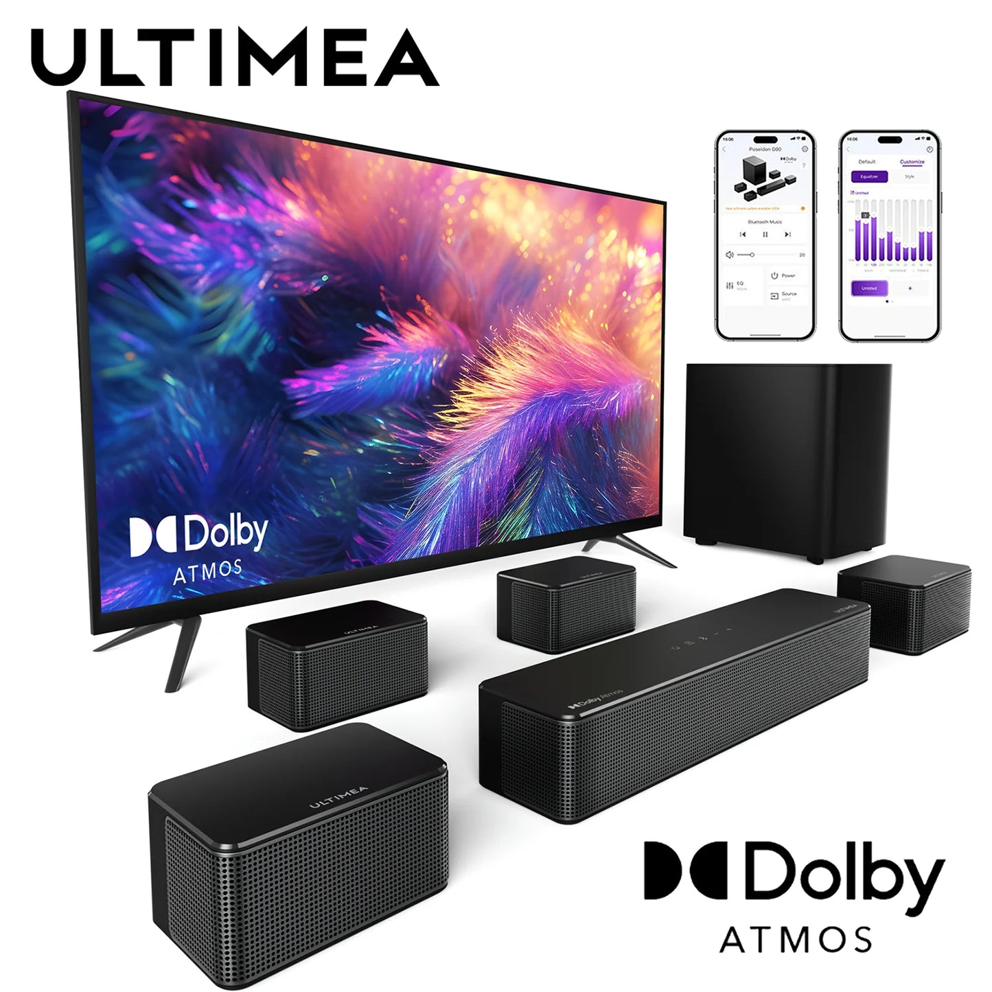 ULTIMEA Poseidon D80 7.1 Surround Soundbar With Dolby Atmos