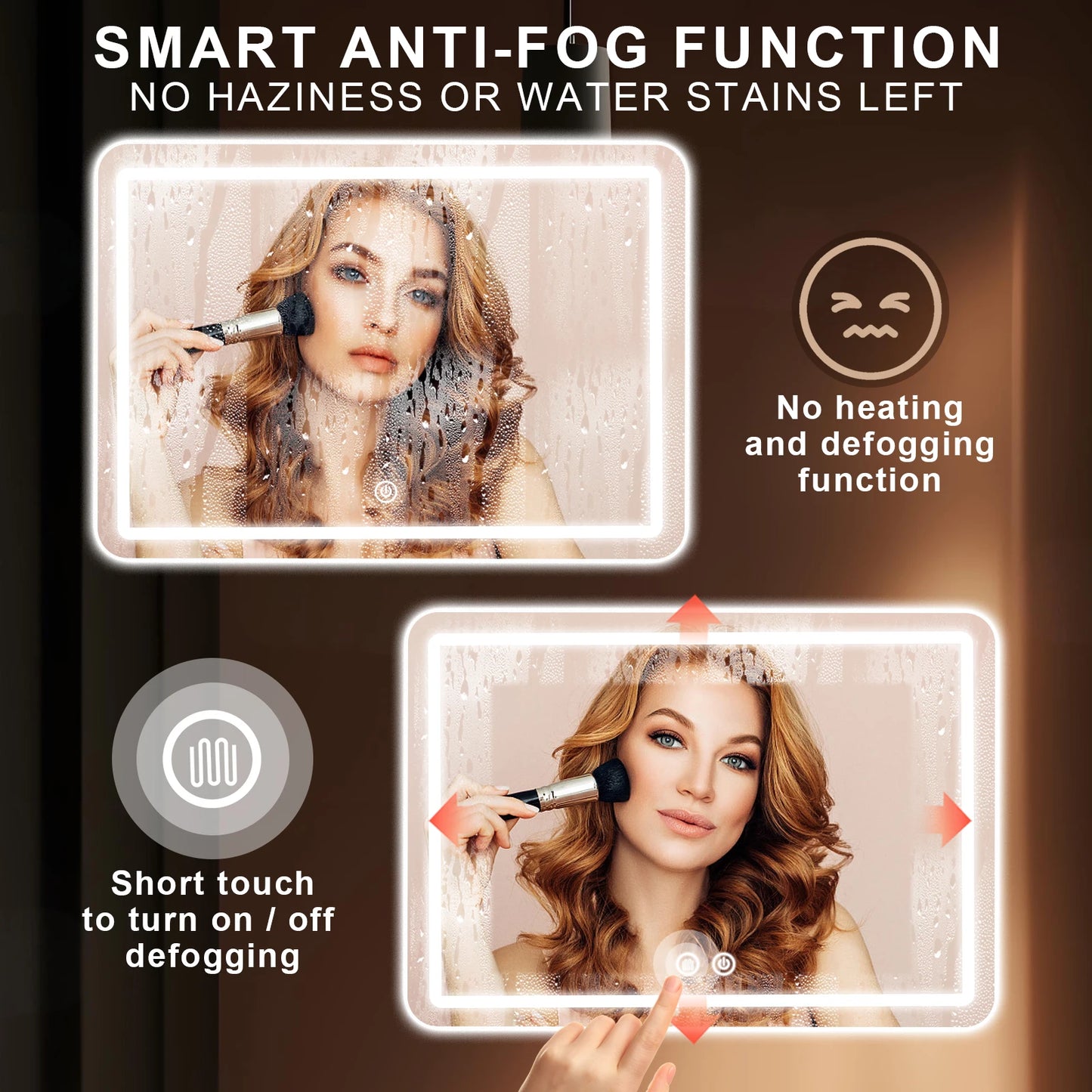 Mygiivovo Fogless LED Backlit Bathroom Vanity Mirror