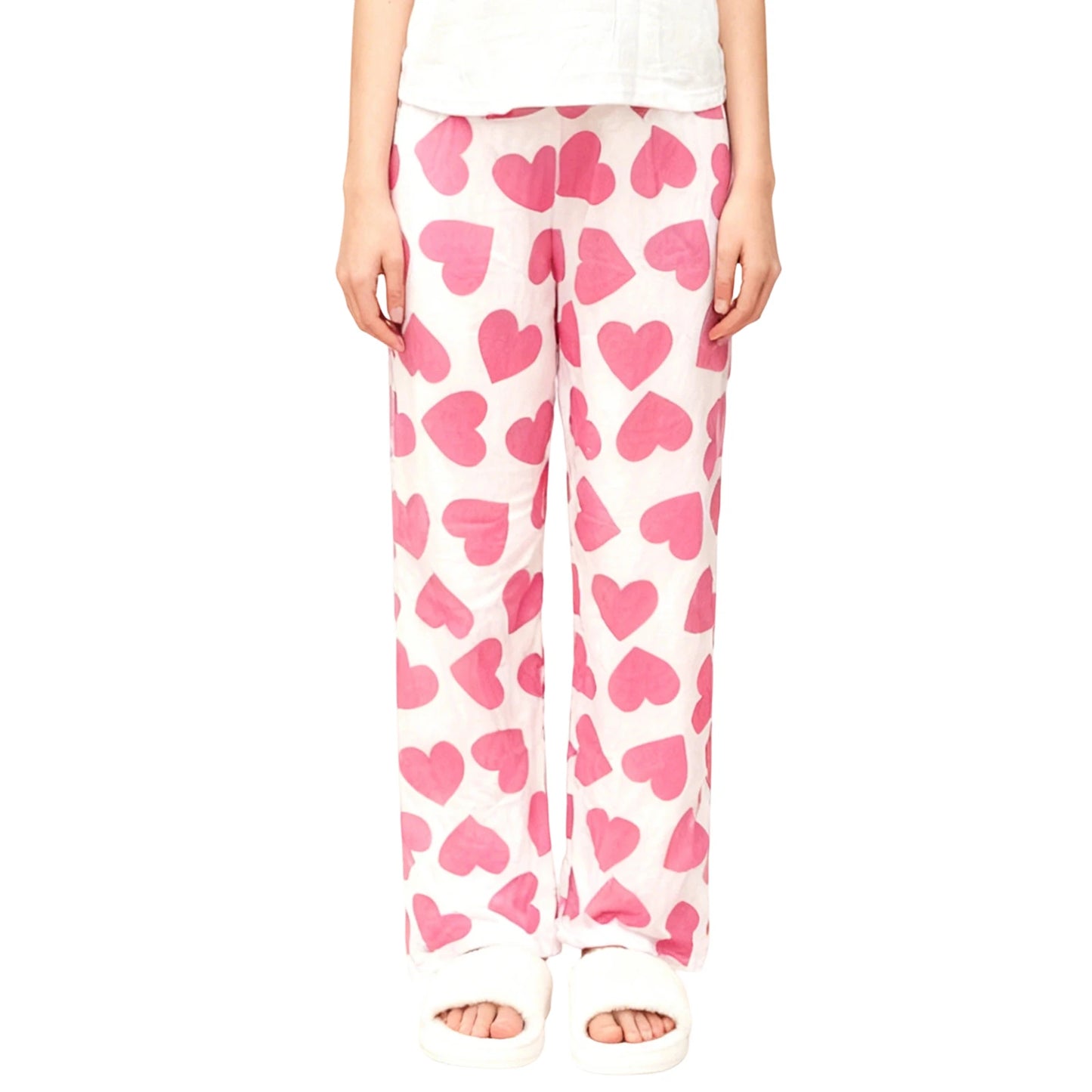 hirigin Valentine Matching Set Heart Print Tank Top and Pants