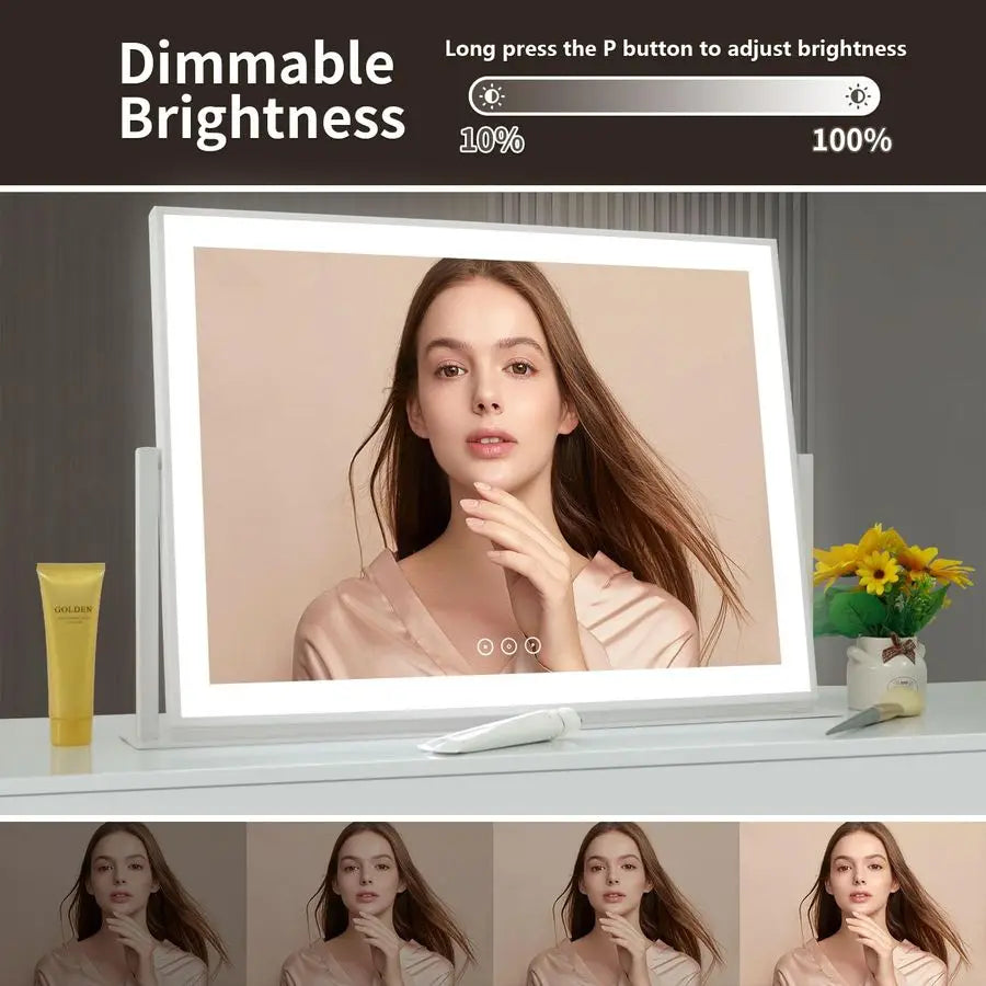 LED Lighted Makeup Mirror With Smart Touch Control