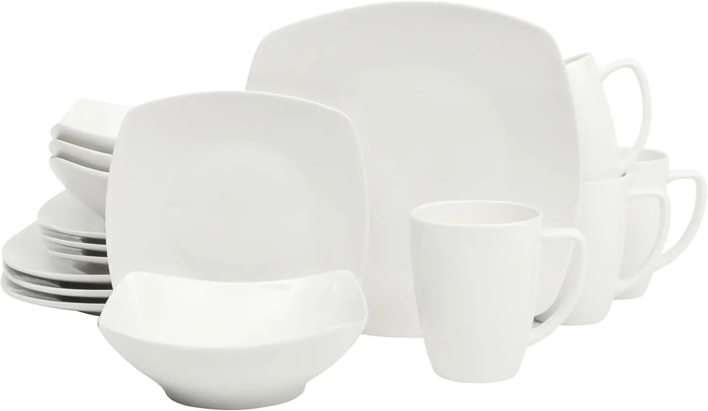 Square Porcelain Dinnerware Set