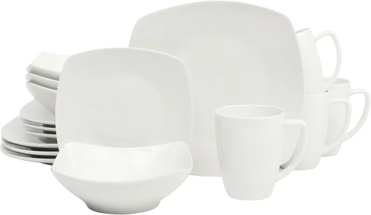 Square Porcelain Dinnerware Set