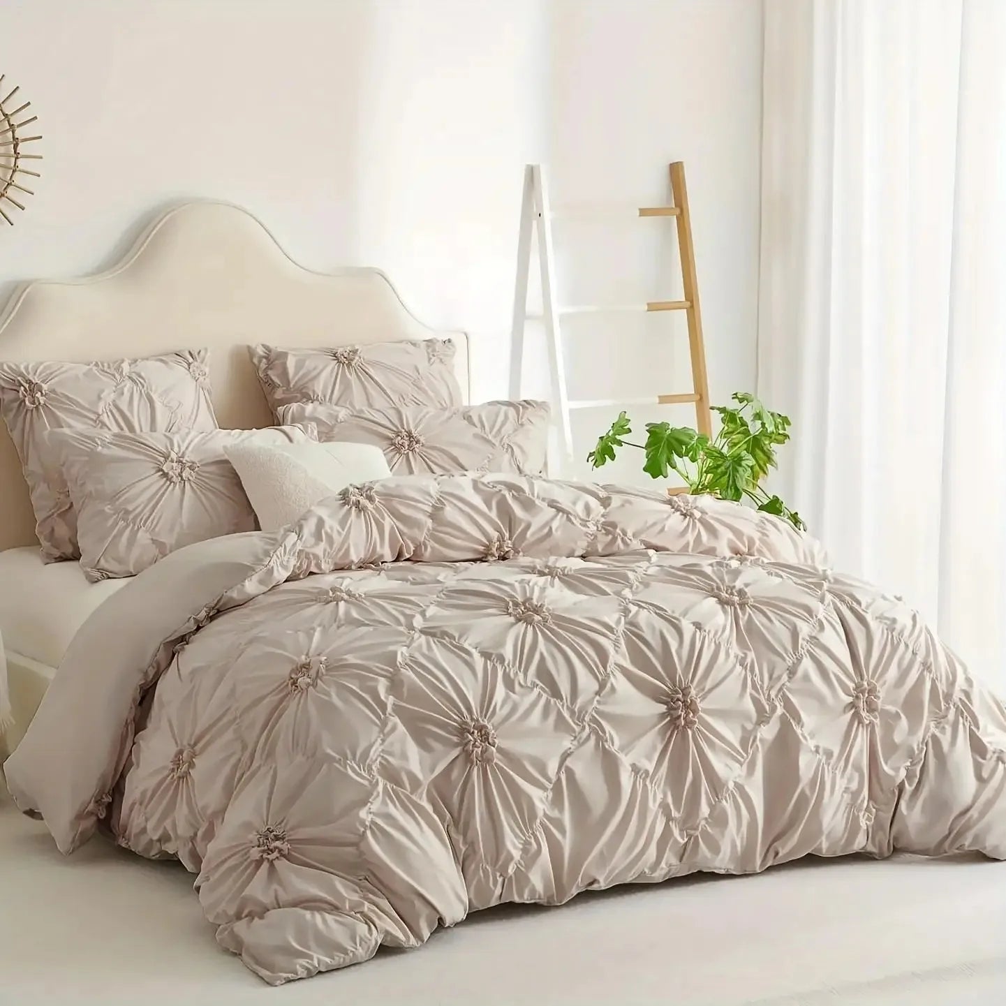 Bohemian Flower Quilt Cover Set 3 Pieces Polyester