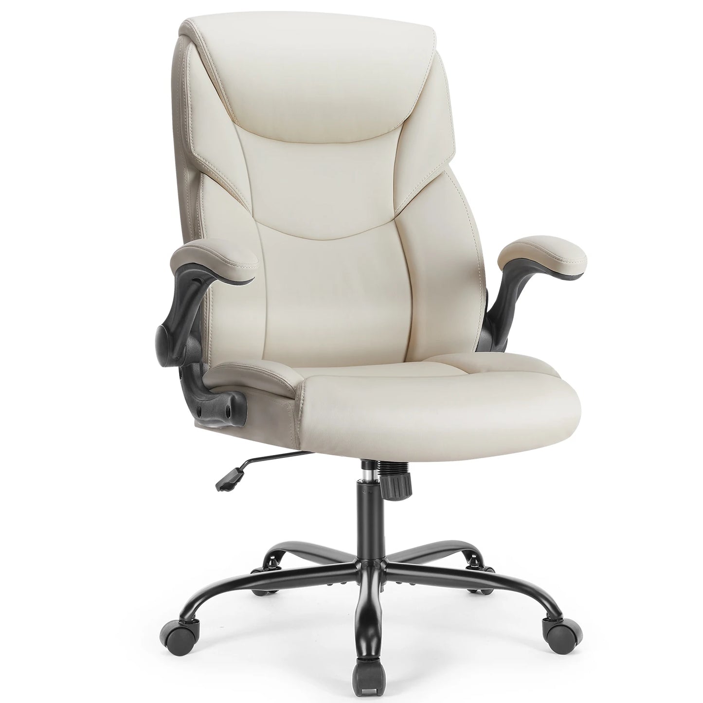 Executive High-Back Office Chair with Flip-Up Armrests