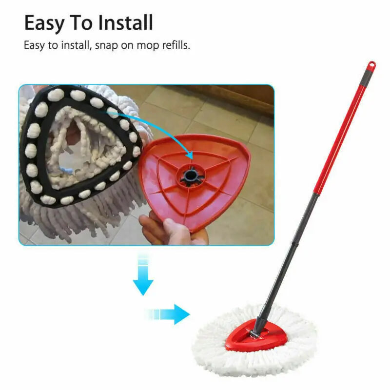 Easy Wring and Clean Turbo Microfibre Mop Replacement Head
