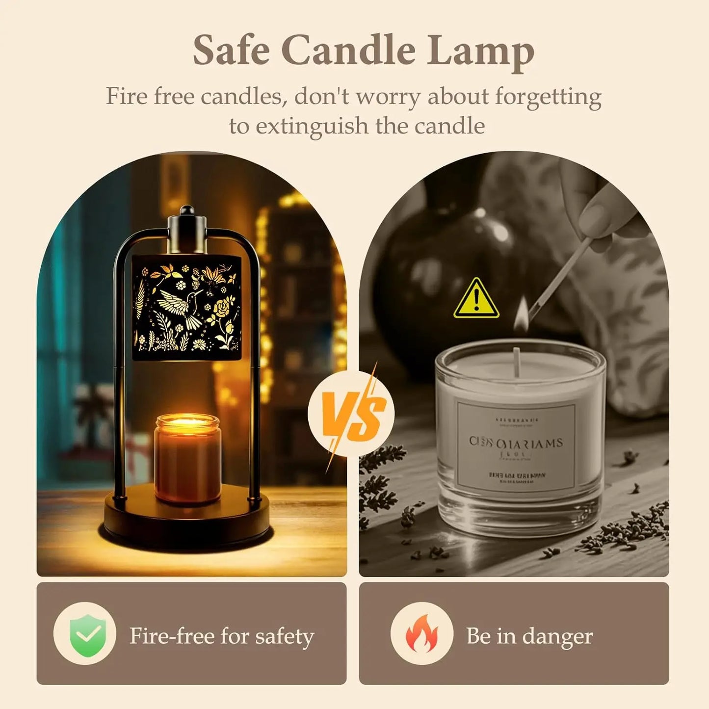 Hummingbird Electric Candle Warmer Lamp With Timer