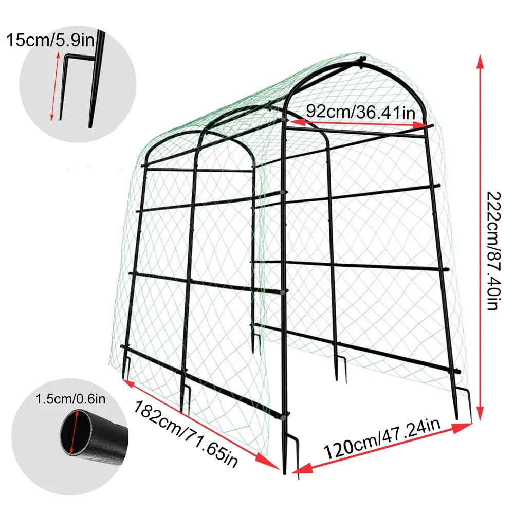 Wisfor U Shaped Metal Tall Plant Trellis Frame For Climbing