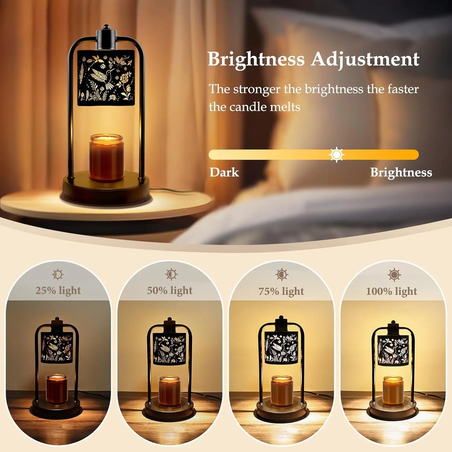 Hummingbird Electric Candle Warmer Lamp With Timer