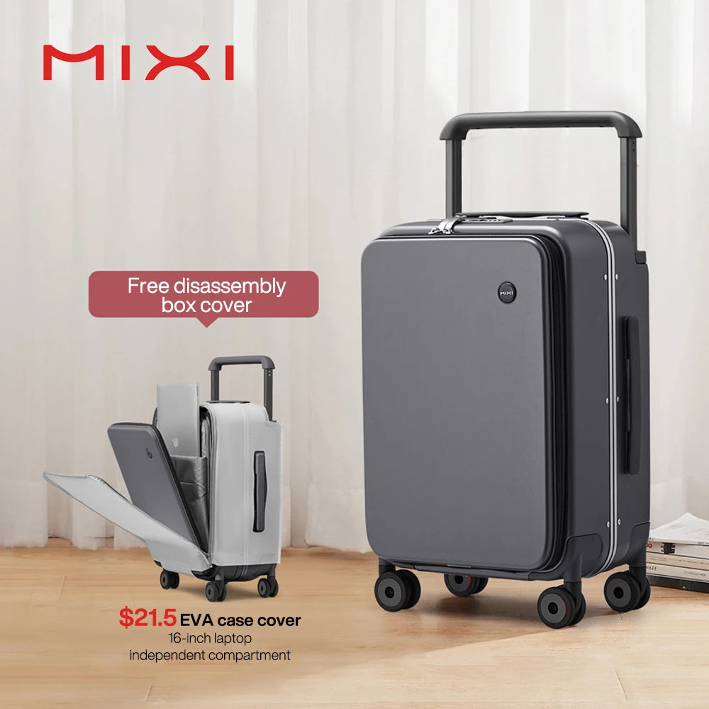 Mixi Unisex Carry On Luggage Hardside PC Aluminum Frame