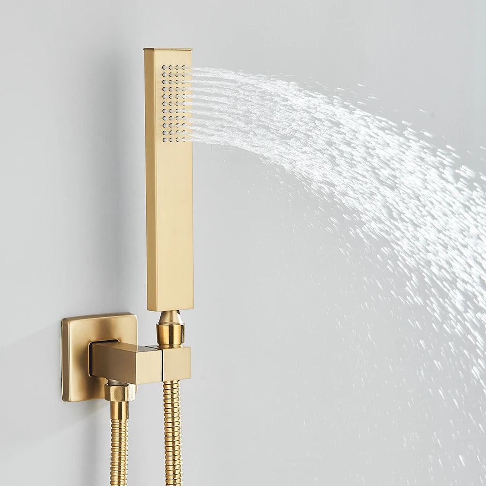 Quyanre Brushed Rain Shower System with Dual Control