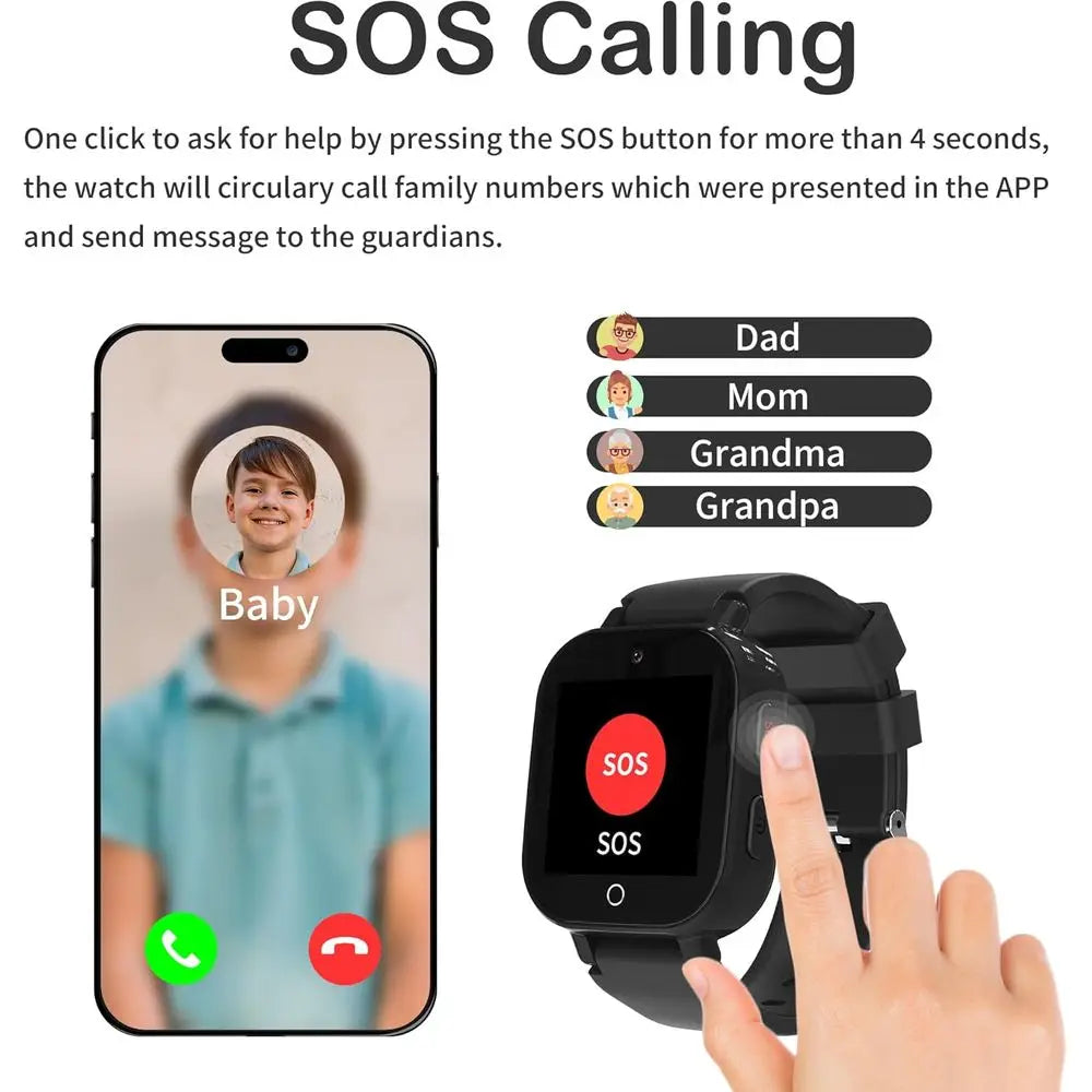 Kids 4G Smartwatch With GPS Tracker And Video Calling