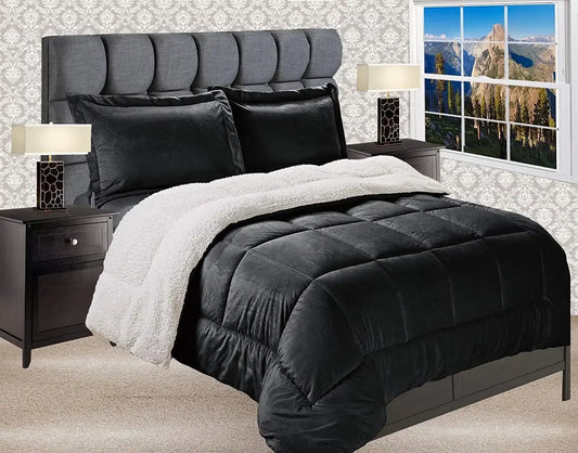 Reversible Down Alternative Microsuede 3 Piece Comforter Set