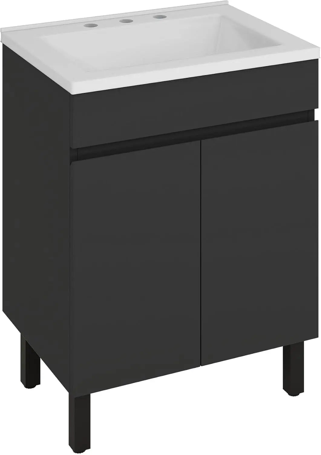 XMSJ Bathroom Vanity With Undermount Sink And Modern Storage Cabinet