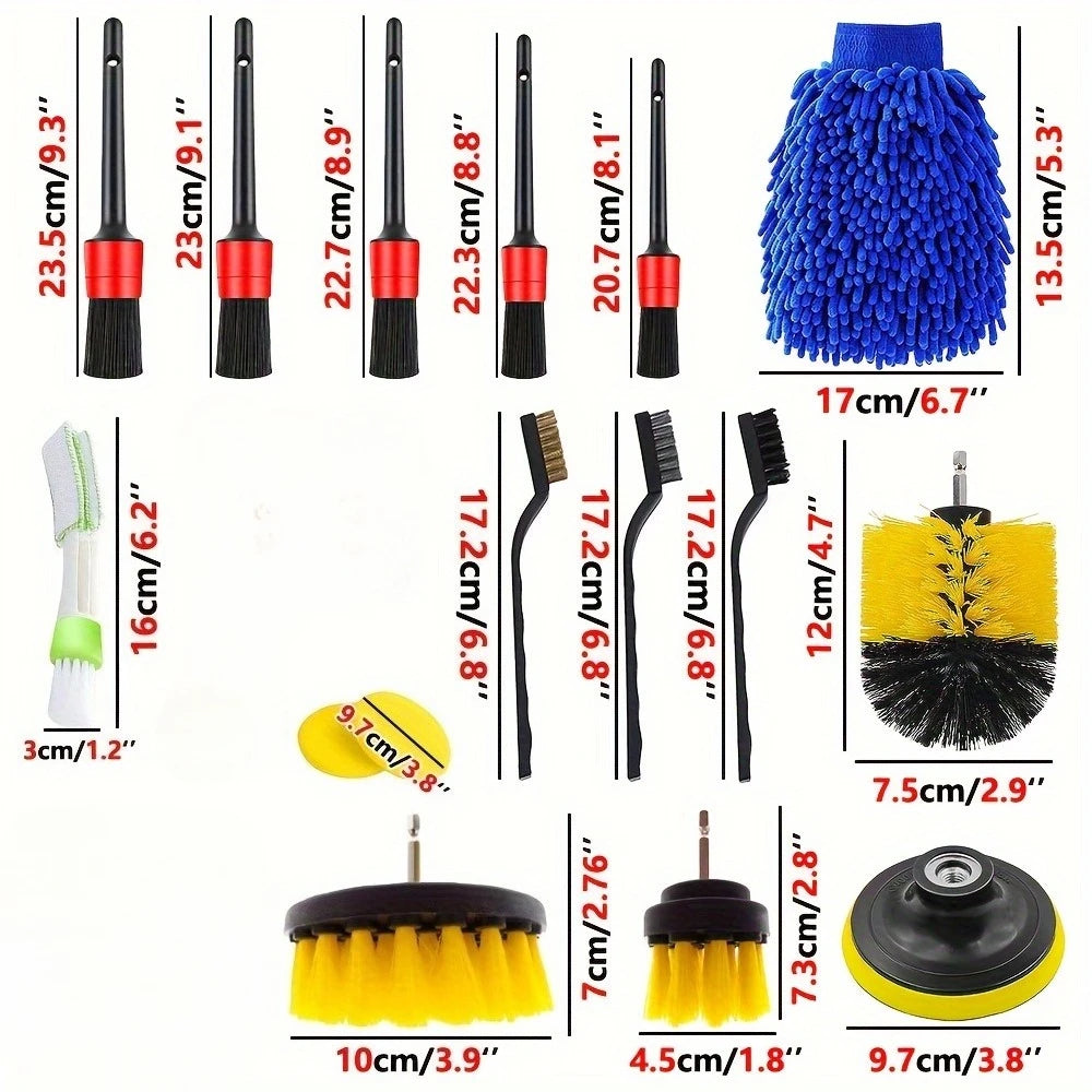 Car Detailing Brush Set Auto Cleaning Kit For Vents And Air Outlets