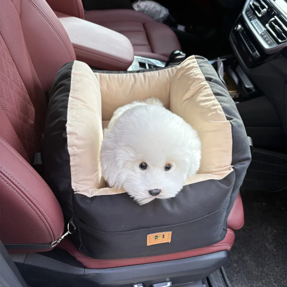 Dog Car Seat with Safety Belt Washable Travel Mattress