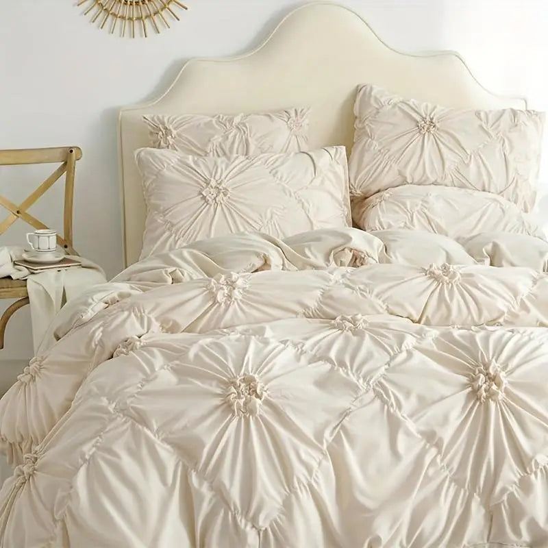 Bohemian Flower Quilt Cover Set 3 Pieces Polyester