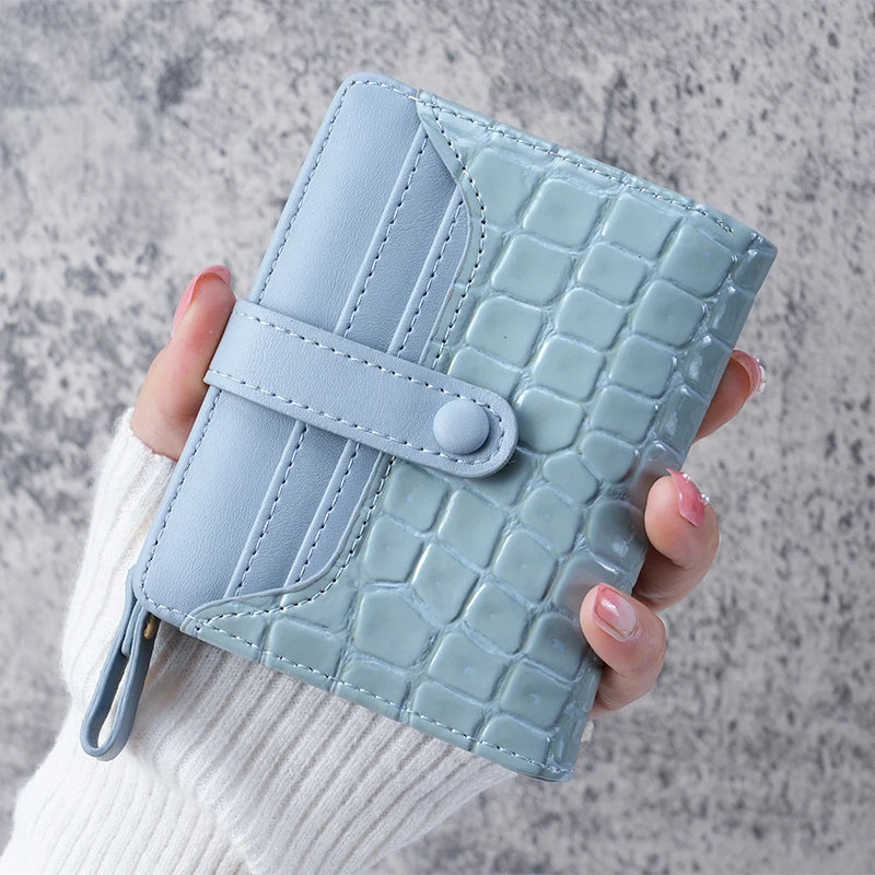 NONECN Mini Crocodile Print Clutch Wallet And Coin Purse
