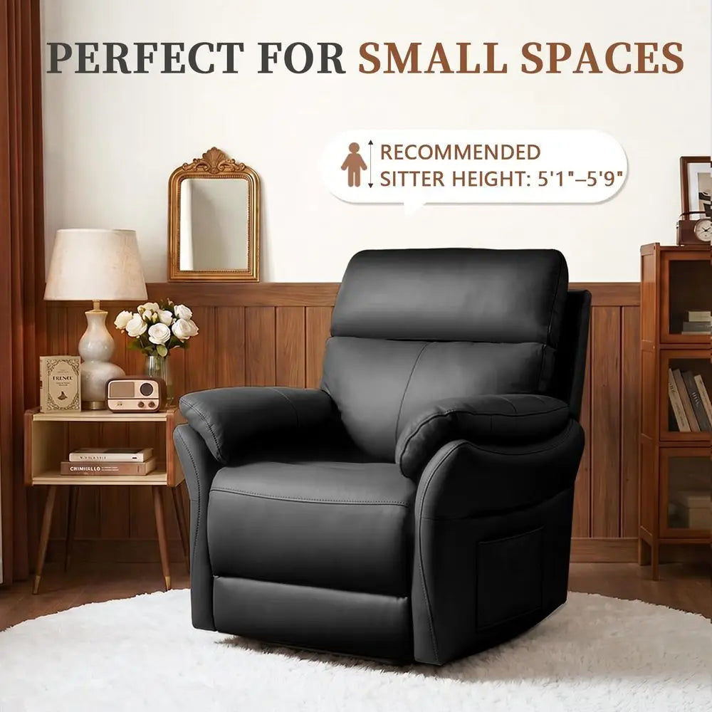 Italian Genuine Leather Recliner Chair For Living Room Comfort