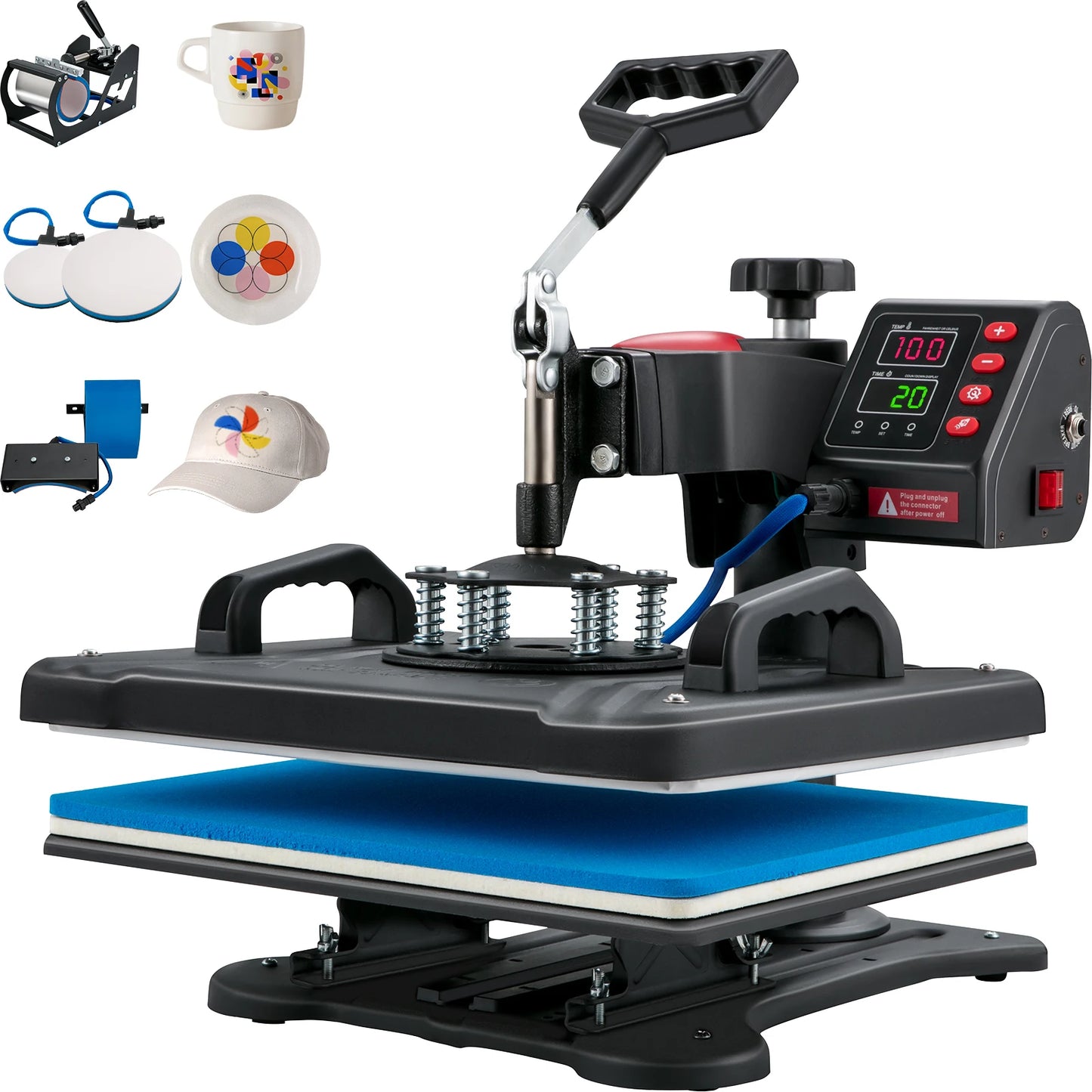 Succebuy 5 in 1 Heat Press Sublimation Machine for Fabrics