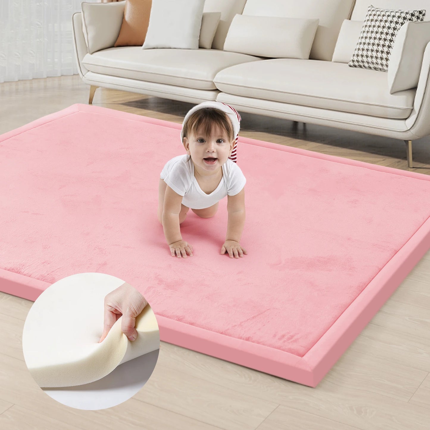 PapaMama Baby Play Mat Non Slip Carpet For Living Room