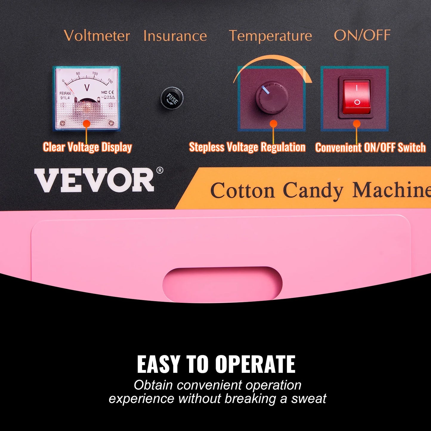 Succebuy Electric Cotton Candy Machine With Cart For Quick Treats