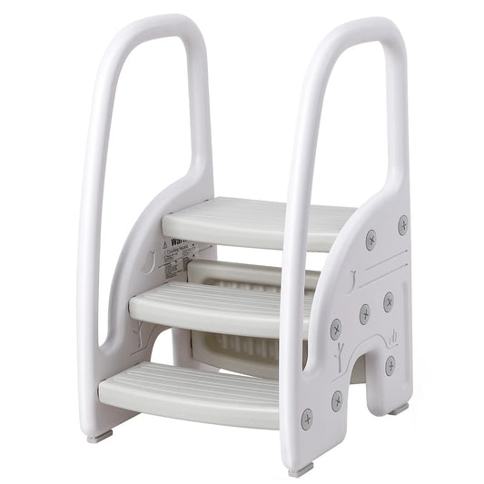 Toddler Step Stool With Handles Three Step Plastic Stool